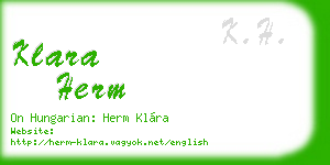 klara herm business card